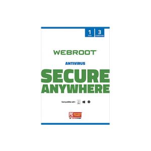 Webroot Antivirus Protection and Internet Security Software - 3 Device, 1 Year Subscription